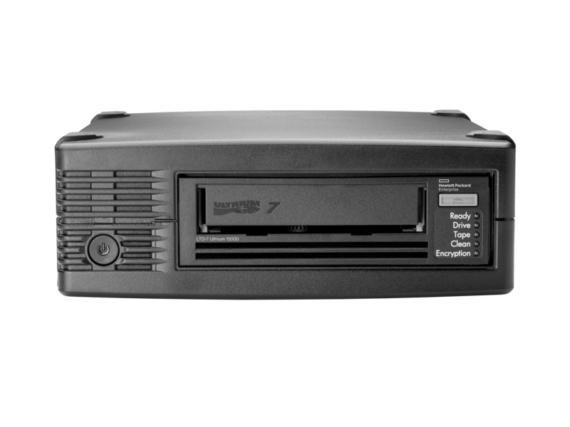 HPE StoreEver LTO-7 Ultrium 15000 SAS External Tape Drive Bundle/TVlite Center facing