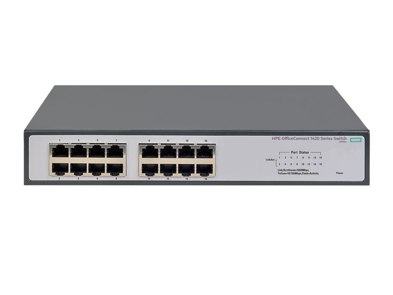 HPE OfficeConnect 1420 16Gスイッチ Center facing