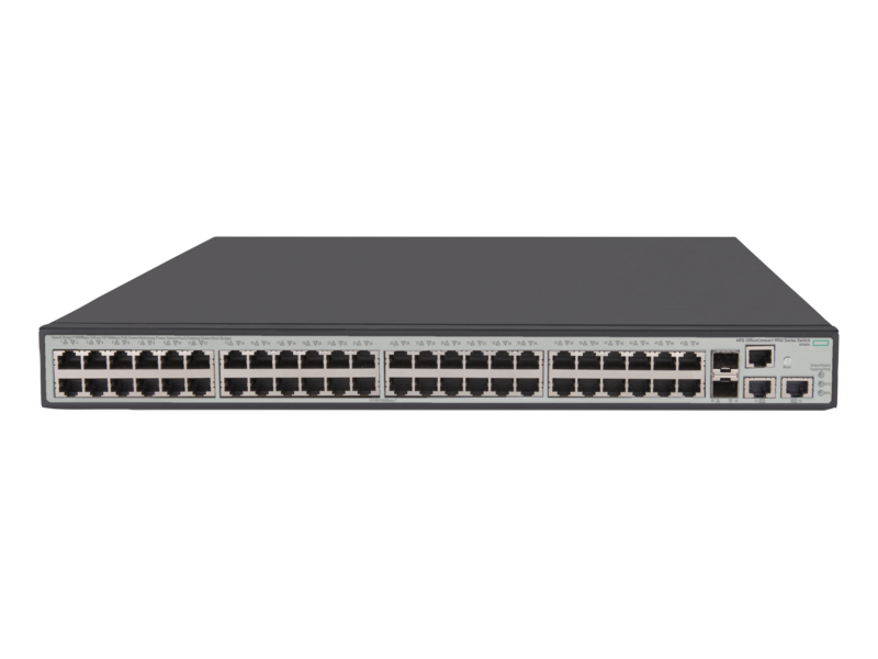 HPE OfficeConnect 1950 48G 2SFP+ 2XGT PoE+ 交换机 Center facing