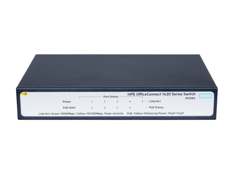 Commutateur HPE OfficeConnect 1420 5G PoE+ (32 W) Center facing