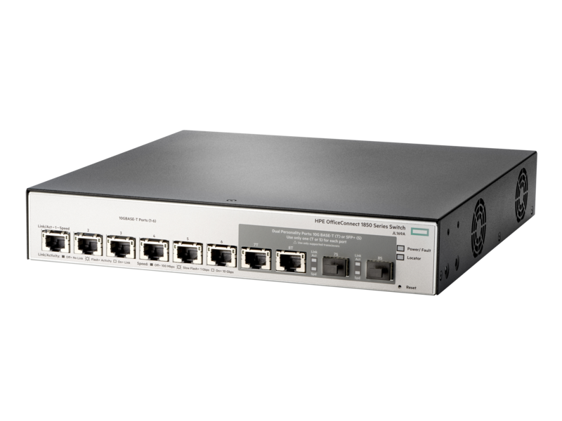 HPE 1850 6XGT 2XGT/SFP+ Switch