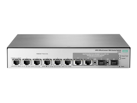 HPE OfficeConnect 1850 6XGT and 2XGT/SPF+ Switch