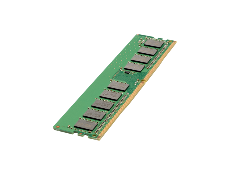 HPE 8GB (1x8GB) Single Rank x8 DDR4-2400 CAS-17-17-17 Unbuffered Standard Memory Kit Left facing