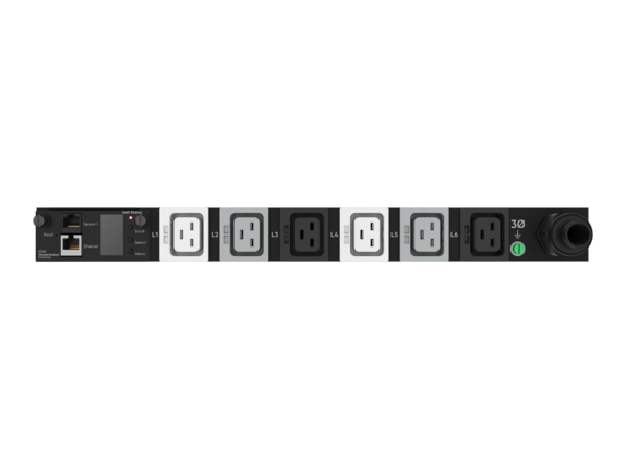 HPE G2 Metered Modular 3Ph 22kVA/60309 5-wire 32A/230V Outlets (6) C19/1U Horizontal INTL PDU
