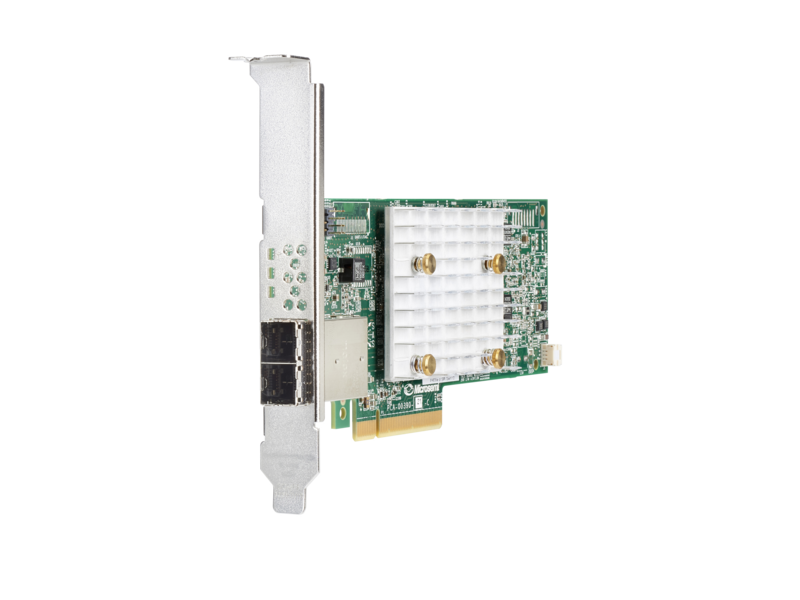 HPE 智能阵列 P408e-p SR Gen10（8 个外部通道/4GB 缓存）12G SAS PCIe 插件控制器 Left facing