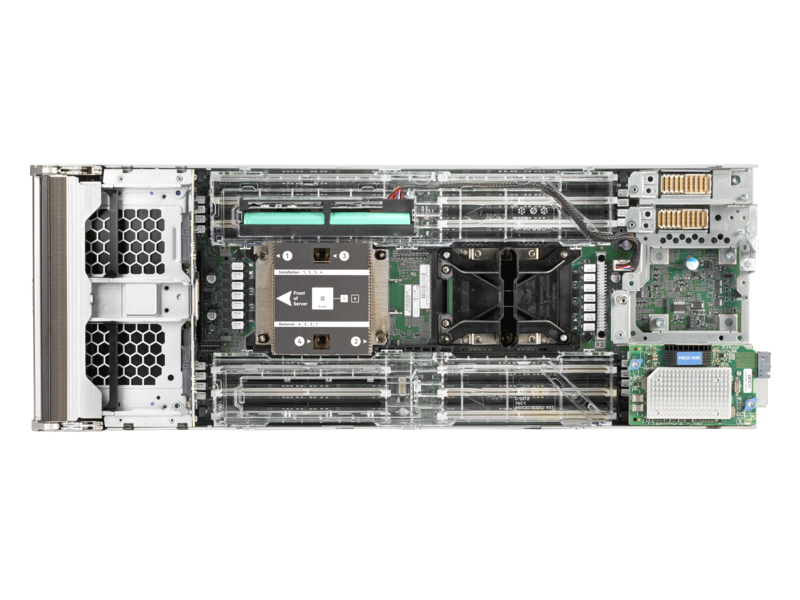 HPE Synergy 480 Gen10コンピュートモジュール Top view open