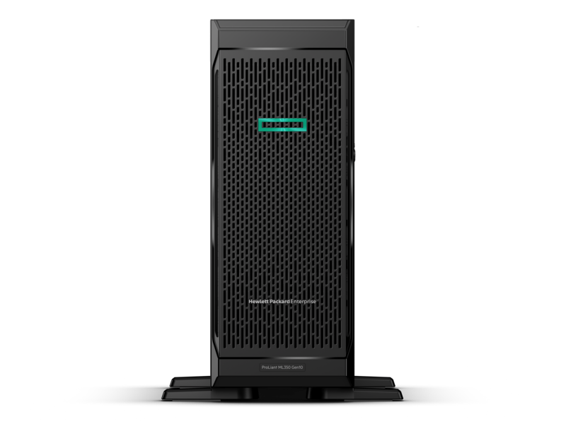 HPE ProLiant ML350 Gen10 4110 1P 16GB-R P408i-a 8SFF 1x800W RPS Base Server Center facing