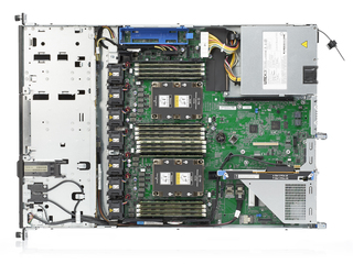 HPE ProLiant DL160 Gen10 4210R 1P 16GB-R S100i 8SFF 500 瓦电源服务器 Top view open