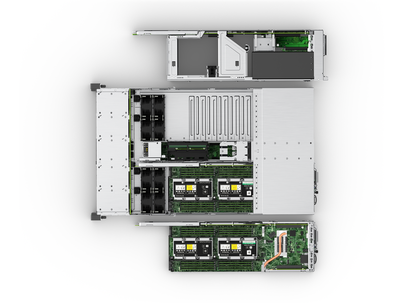 HPE ProLiant XL190r Gen10 服务器 Top view open