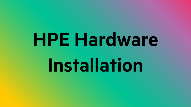 Service HPE d'installation pour ML350e/ML150 Center facing