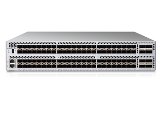 HPE SN6650B 32Gb 128/48 48-port 32Gb Short Wave SFP+ Integrated Fibre Channel Switch Center facing