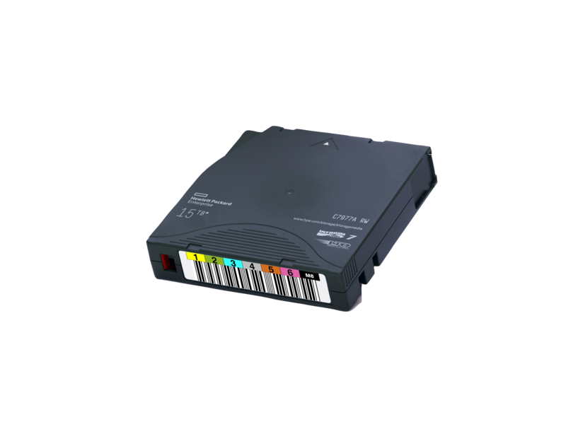 HPE LTO-7 Ultrium（傲群）M 型 22.5TB RW 自定义标签数据磁带（带盒 20 件装） Left facing