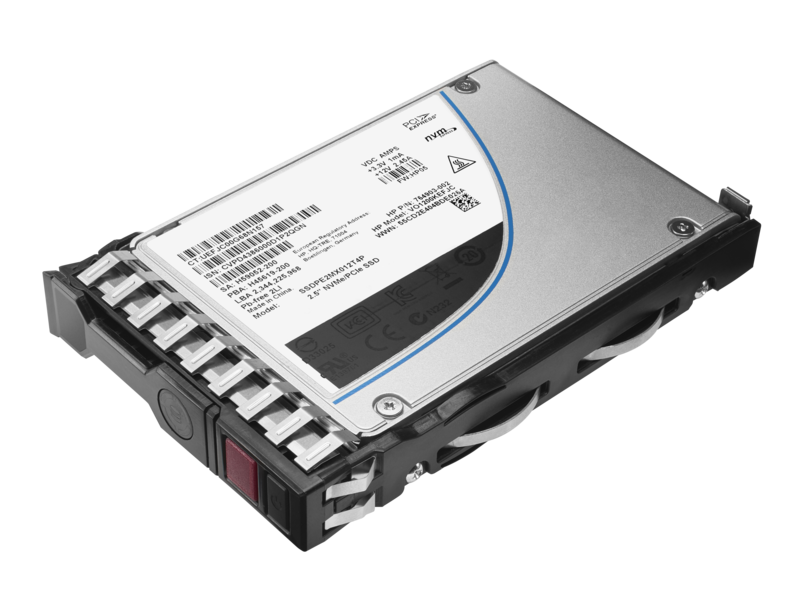 Baie SSD HPE 1,6 To NVMe Gen4 Haute performance Usage mixte SFF SCN U.2 P5620 Center facing