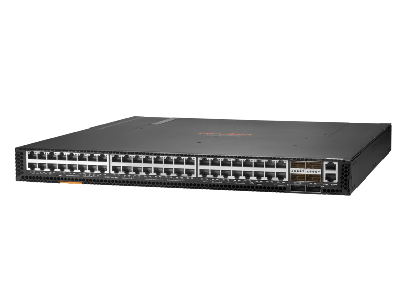 Aruba 8320 48p 1G/10GBASE-T and 6p 40G QSFP+ with X472 5 Fans 2 Power Supply Switch Bundle Left facing