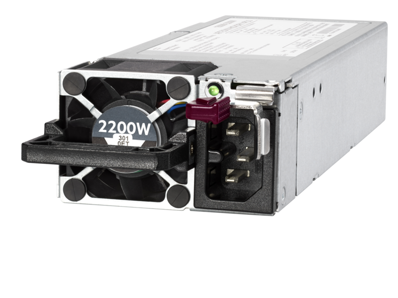 HPE 1800-2200 瓦灵活插槽铂金级热插拔电源套件 Left facing