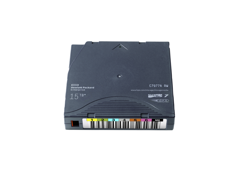 HPE LTO-7 Ultrium（傲群）M 型 22.5TB RW 自定义标签数据磁带（带盒 20 件装） Center facing