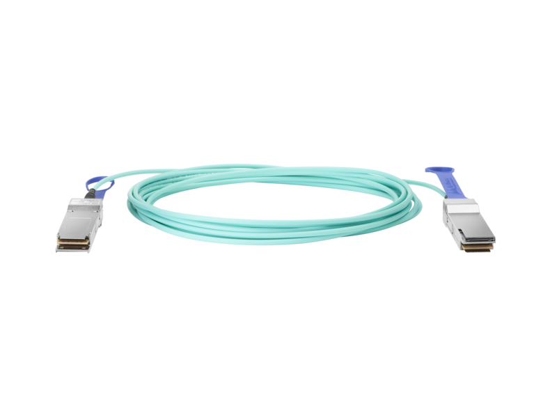 HPE 100GbE QSFP28 转 QSFP28 5 米有源光缆 Center facing