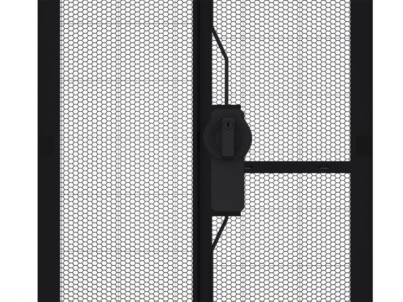 Rack sur palette pour réseau équipé HPE Advanced G2 42U 800 mm x 1 200 mm avec panneaux latéraux et baies Rear facing