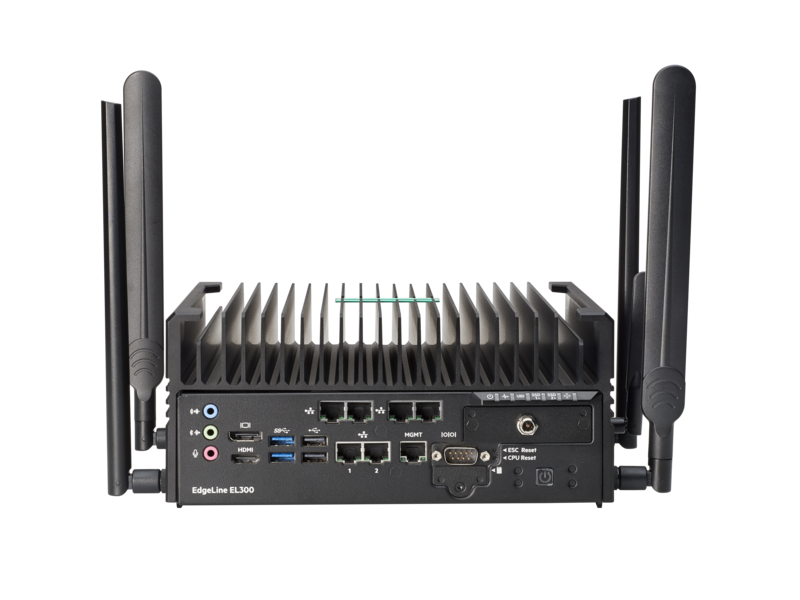 Bundle Système Quick Connect HPE Edgeline EL300 i5-7300U 8GB-R 1 GbE TSN module d'alimentation de 80 W 256 Go Center facing