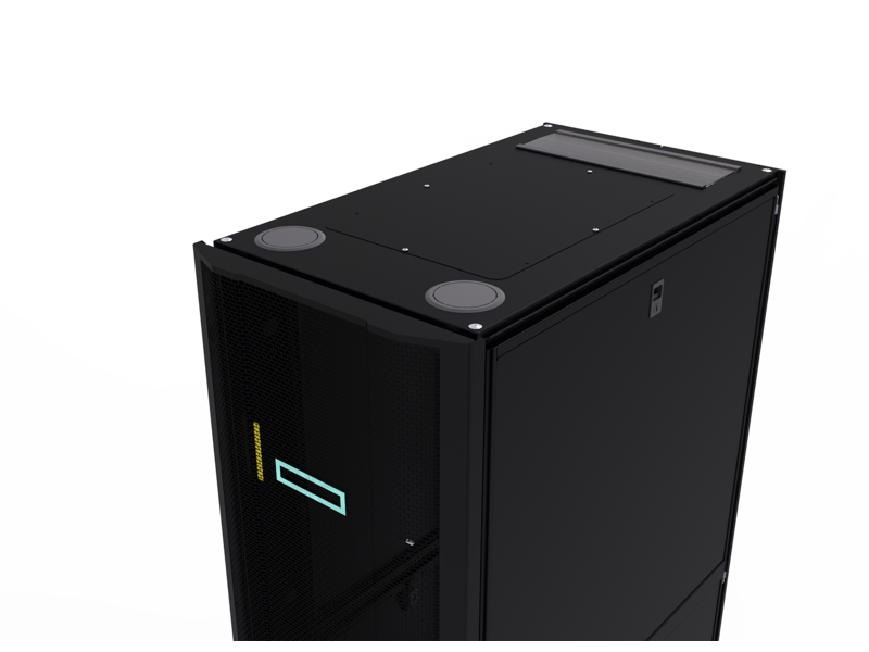 Rack G2 antichoc Advanced HPE 22U 600 mm x 1 075 mm en kit avec panneaux latéraux et baies Top view closed