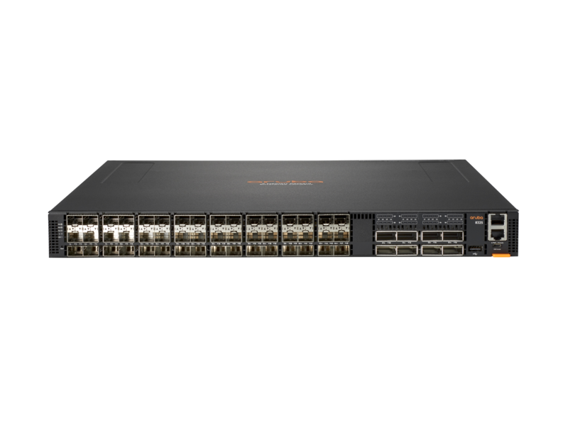Commutateur Aruba 8325-48Y8C 48 ports 25G SFP/SFP+/SFP28 et 8 ports 100G QSFP+/QSFP28 Center facing