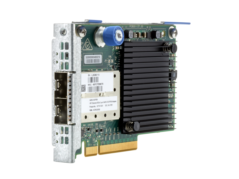 HPE Ethernet 25Gb 2-port 640FLR-SFP28 Adapter HPE Ethernet 25Gb 2-port 640FLR-SFP28 Adapter