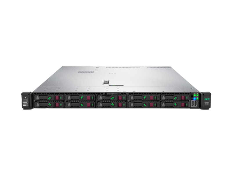 HPE ProLiant DL360 Gen10 4208 1P 16GB-R P408i-a NC 8SFF 500W PS Server Right facing