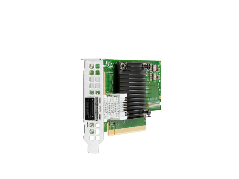 HPE InfiniBand HDR100/Ethernet 100Gb 1ポート940 QSFP56アダプター Left facing