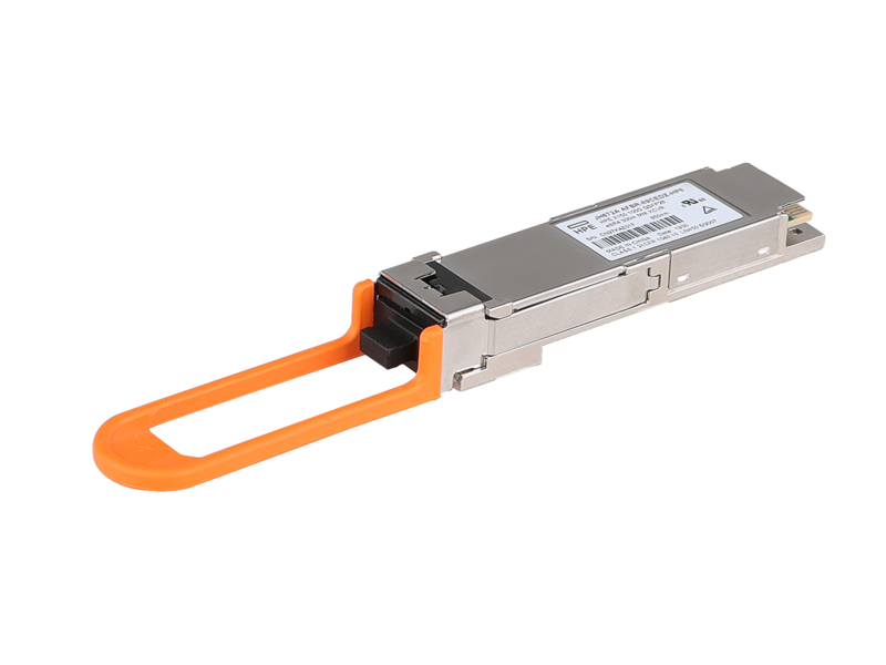HPE X150 100G QSFP28 eSR4 300 米多模收发器 Left facing