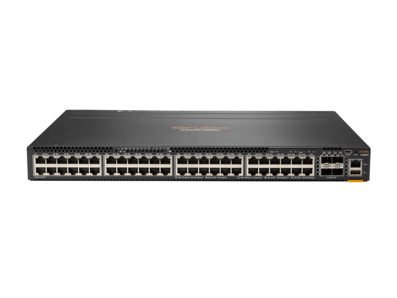 Aruba 6300M 48ポート1GbEおよび4ポートSFP56スイッチ Center facing