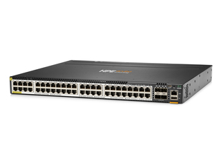 Commutateur Aruba 6300M 48 ports HPE Smart Rate 1/2.5/5GbE Classe 6 PoE et 4 ports SFP56 Left facing