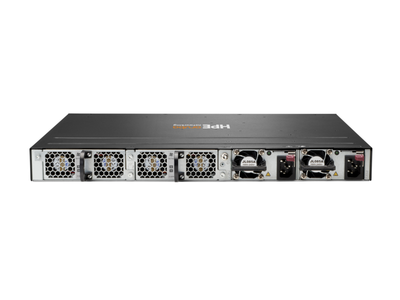 Aruba 6300M 24 端口 1 千兆以太网和 4 端口 SFP56 交换机 Rear facing