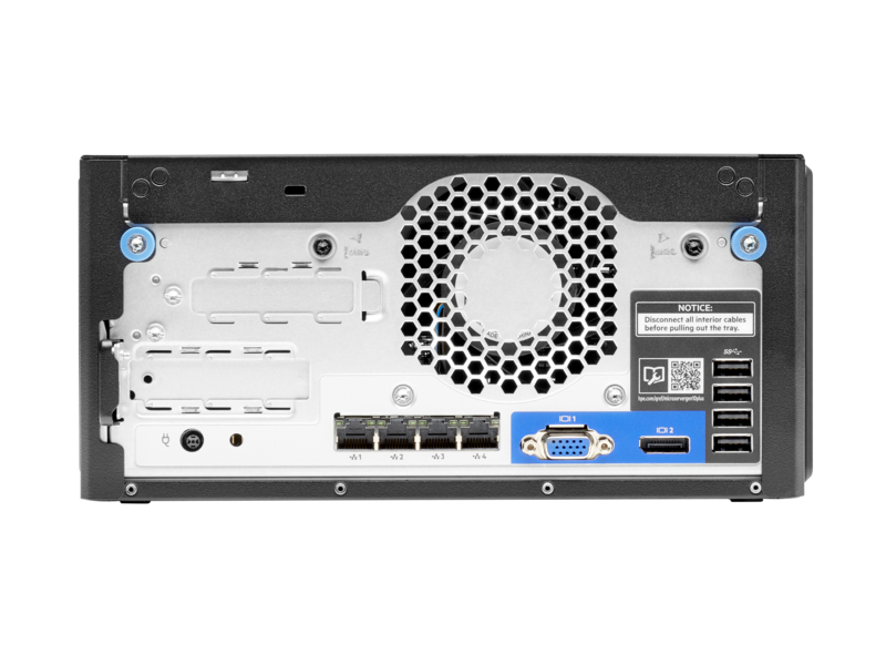 Serveur externe HPE ProLiant MicroServer Gen10 Plus E-2224 S100i 4 disques LFF-NHP 1 To 180 W PS Rear facing