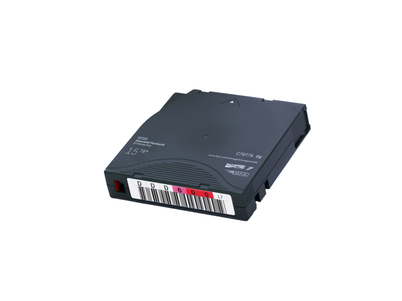 HPE LTO-7 Ultrium（傲群）RW 自定义标签数据磁带（20 套装） Center facing