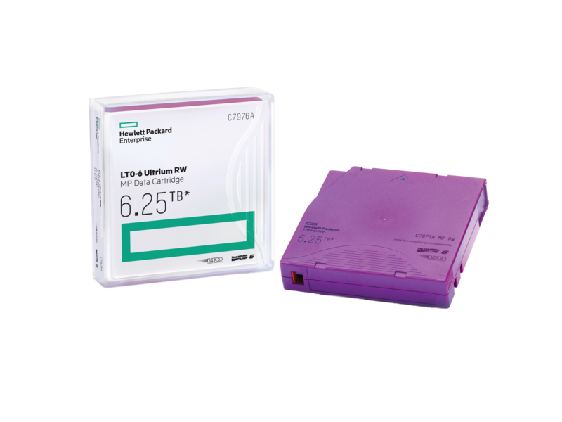 HPE LTO-6 Ultrium（傲群）6.25 TB RW 非自定义标签数据磁带（带盒 20 件装） Center facing