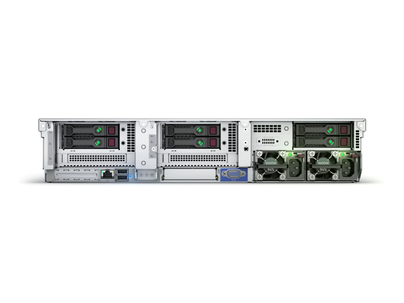 HPE ProLiant DL385 Gen10 Plus 7402 2P 32GB-R 16SFF NVMe 800 瓦电源服务器 Rear facing