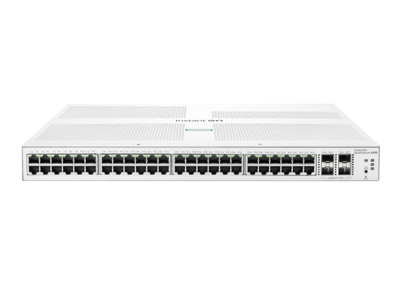 Aruba Instant On 1930 48G 4SFP/SFP+ Switch Center facing