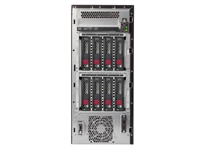 Serveur HPE ProLiant ML110 Gen10 4210R monoprocesseur 16 Go-R P408i-p 8 disques à petit facteur de forme module d’alimentation redondante 800 W Right facing