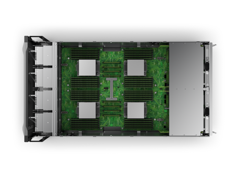 HPE Superdome Flex 280 服务器 Top view open