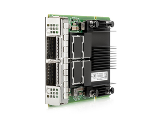 HPE InfiniBand HDR/Ethernet 200Gb 2ポートQSFP56 MCX653436A-HDAI OCP3 PCIe4 x16アダプター Left facing