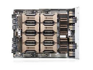 HPE XL645d Gen10 Plus PCIe 加速器托架 Top view open