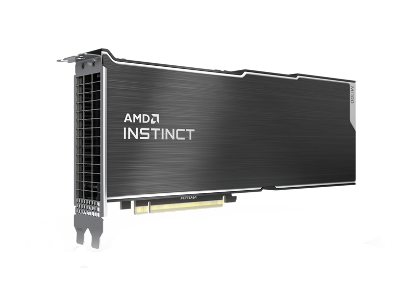 适用于 HPE 产品的 AMD Instinct MI100 PCIe 图形加速器 Center facing