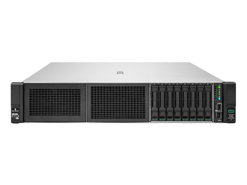 Serveur HPE ProLiant DL385 Gen10 Plus v2 7313 3.0 GHz 16 cœurs 1 processeur 32 Go-R MR416i-a 8 lecteurs à petit facteur de forme Module d’alimentation 800 W UE Center facing