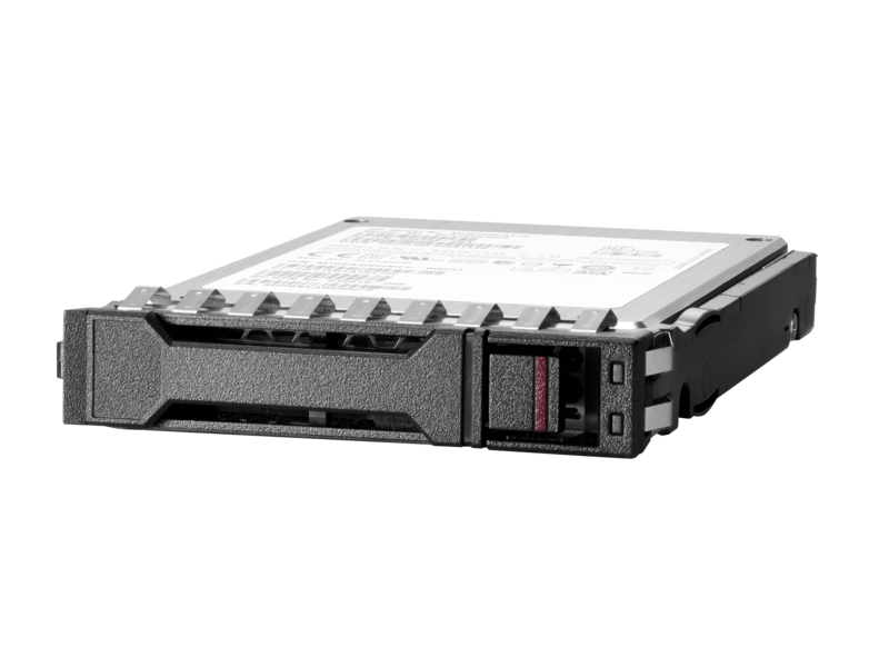 HPE 1.92 TB SATA 6G 混合用途 SFF BC 自加密 5300M 固态硬盘 Left facing