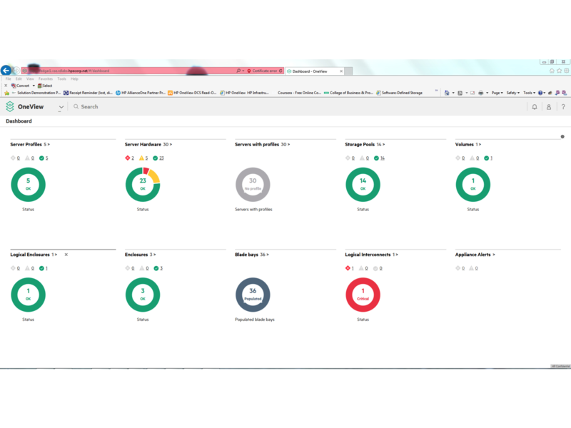HPE OneView Left facing
