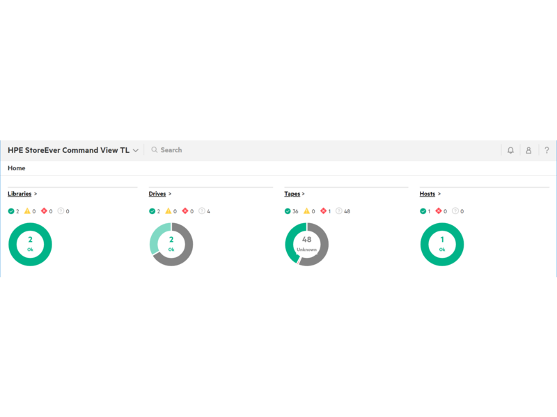 HPE Command View for Tape Libraries Center facing