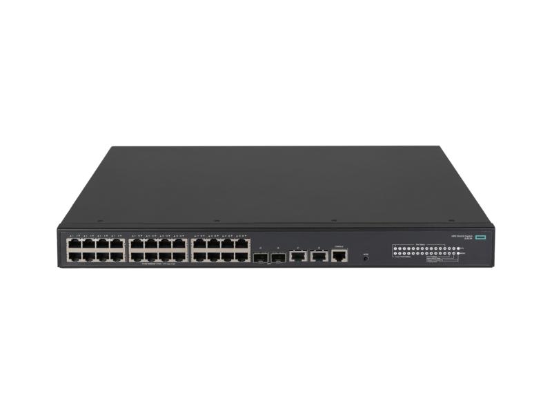 HPE FlexNetwork 5140 24G POE+2SFP+2XGT EI 交换机 Center facing