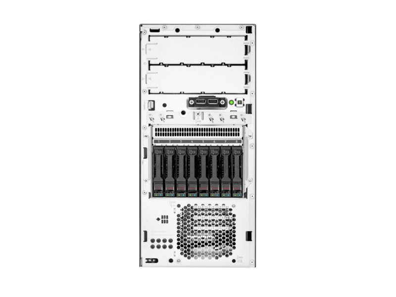 HPE ProLiant ML30 Gen10 Plus E-2314 2.8GHz 4 核 1P 16GB-U 4LFF 350 瓦电源服务器 Top view open