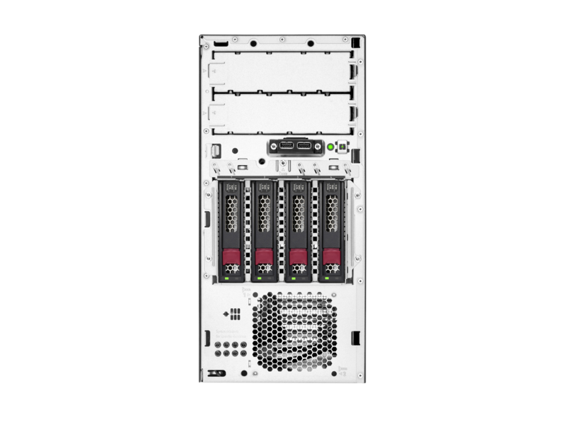 Serveur HPE ProLiant ML30 Gen10 Plus E-2124 2.8 GHz 4 cœurs monoprocesseur 16 Go-U 4 disques à grand facteur de forme module d’alimentation de 350 W Right facing