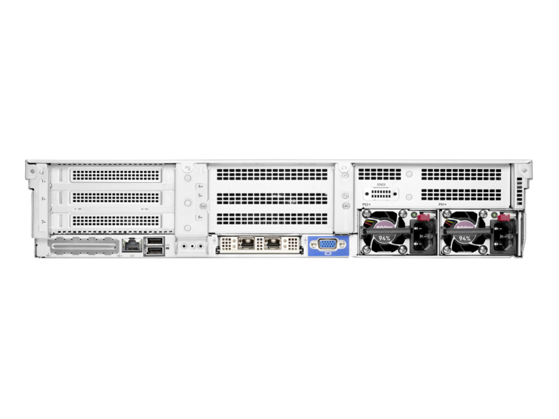 HPE ProLiant DL385 Gen10 Plus v2 7252 3.1GHz 8コア1P 32GB-R 8SFF 800W PSサーバー Rear facing